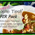 FREE "Taste Test" - 3 Recipes with 12 Original Food Photos