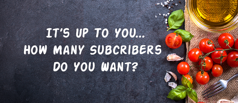 How many food list subscribers do you want?