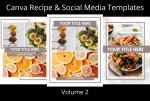 Canva Recipe Book & Social Media Templates - V2