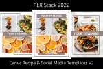 PLR Stack 2022 - Canva Recipe Book & Social Media Templates - V2