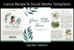 Canva Recipe Book & Social Media Templates - Garden