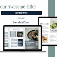 Canva Recipe Book & Social Media Templates - V1