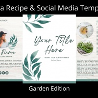 Canva Recipe Book & Social Media Templates - Garden