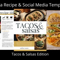 Canva Recipe Book & Social Media Templates - Tacos & Salsas