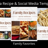 Canva Recipe Book & Social Media Templates - Family Favorites